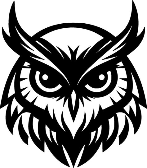 Owl, Black and White Vector illustration 27962660 Vector Art at Vecteezy