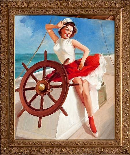 Sold Price Attributed To Gil Elvgren American 1914 1980 Sailor