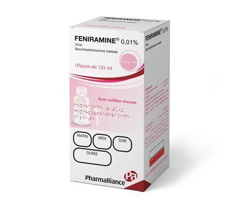 Feniramine® Dexchlorphéniramine (Sirop) – Produits Pharmalliance