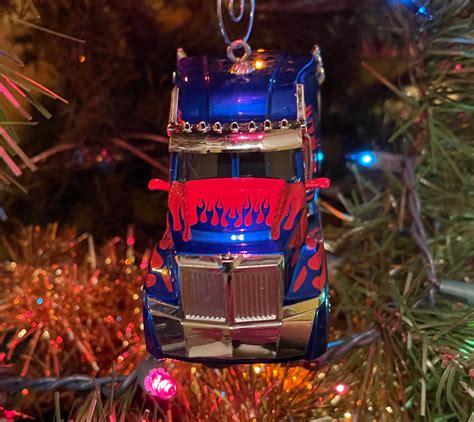 Semi Truck Optimus Prime Christmas Ornament 5 Inches In Length Etsy