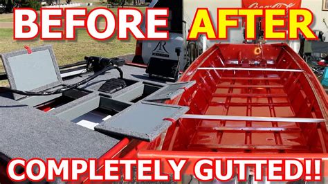 Completely Gutting My Jon Boat To Bass Boat Conversion Youtube