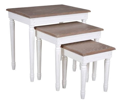 Toulouse White Nest of Tables | Mylestone Interiors Ltd