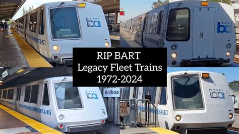 Compilation Of Legacy Fleet Bart Trains Youtube