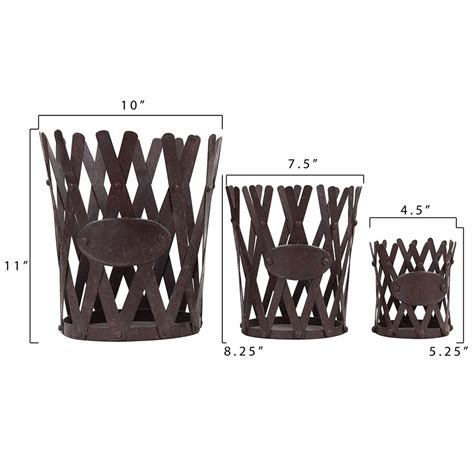 ROUND METAL PLANTERS (Set of 3) | Babette's Furniture & Home