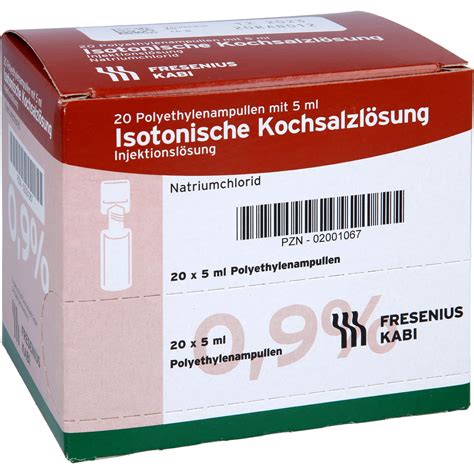 Isotonische Kochsalzl Sung Nacl Plastikampullen Ml L Sung