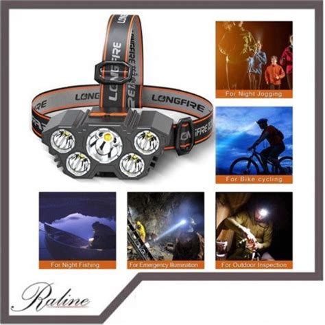 Jual Senter Kepala Led Rechargeable Mata Mode Nyala Putih Headlamp