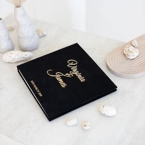 Black Wedding Album Instant Guest Book Black Pages Instax Picture