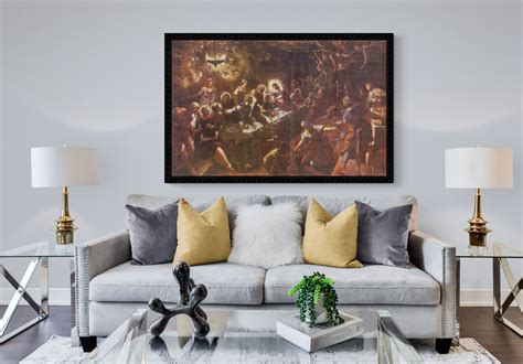 Tintoretto The Last Supper classic art print on canvas