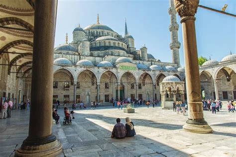 Courtyard Of Blue Mosque Sultanahmet Editorial Photo Image Of