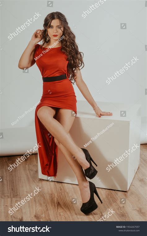 Sensual Beautiful Brunette Woman Posing Sexy Stock Photo Shutterstock