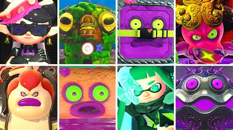 Splatoon 1 2 All Bosses Cutscenes YouTube