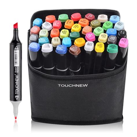 Touchnew 30/40 colors Marker Pen Set Alcohol Oily Dual Tips Painting Markers For Students Black ...