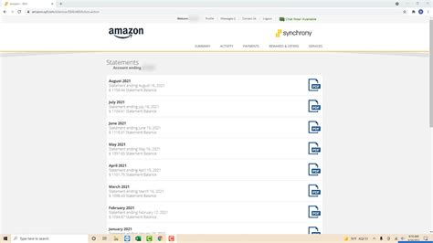 View Your Amazon Credit Card Statements Online Youtube