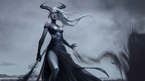 Dark Princess Art Aleksandra Alekseeva Fantasy Demon Dark Black