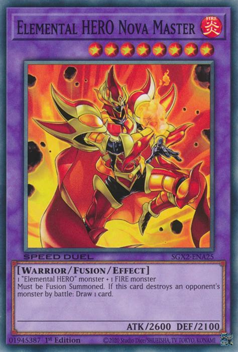 Sgx2 Ena25 Elemental Hero Nova Master Yu Gi Oh