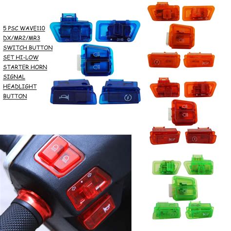 5 PSC WAVE110 DX MR2 MR3 SWITCH BUTTON SET HI LOW STARTER HORN SIGNAL