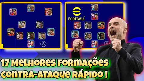 17 MELHORES FORMAÇÕES para CONTRA ATAQUE RÁPIDO EFOOTBALL 2023 MOBILE