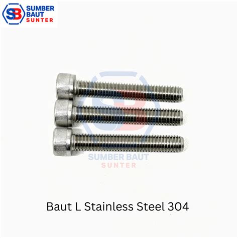 Jual M8x70 Baut L Stainless SS 304 Hex Head Socket Screw 8 X 70