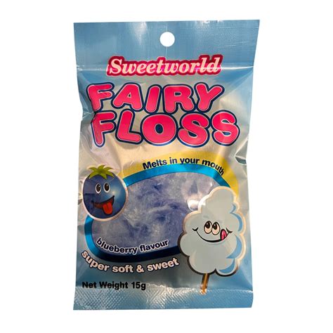 Sweetworld Fairy Floss Blueberry 15g Sweetsworld Chocolate Shop