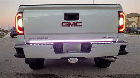 2017 Gmc Sierra Denali Opt7 Tailgate Triple Led Light Bar At Dusk Youtube