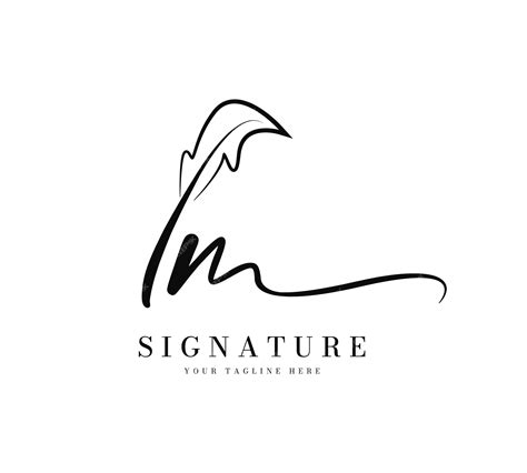 Premium Vector | A logo for a signature company