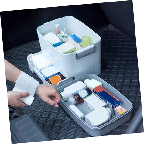 GLEAVI Caja portátil de medicina de emergencia Kit de medicina familiar