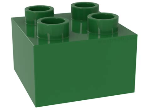 LEGO 3437 4168579 Bright Green Duplo Brick 2 X 2 ElectricBricks