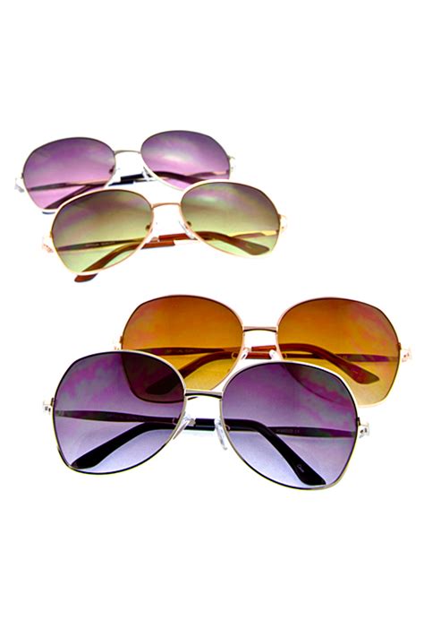 Geometrical Metal Sunglasses D W2022D City Sunglass