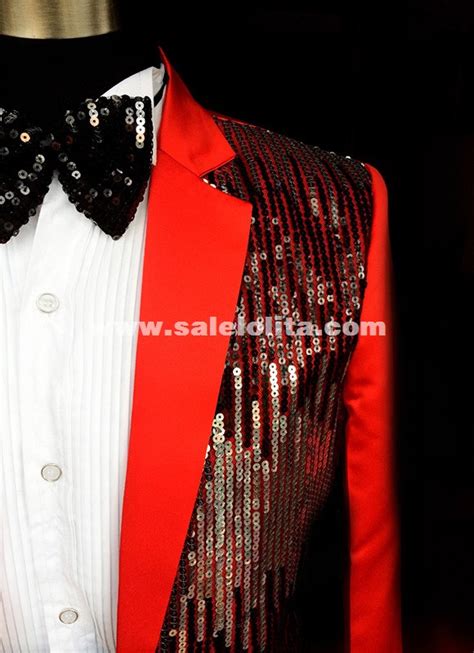 Sequins Groom Suit Fashion Blazer Prom Tuxedo Men Suit Set