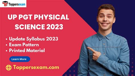 Up Pgt Physical Science Mock Test 2023 Update Syllabus And Pattern 2023