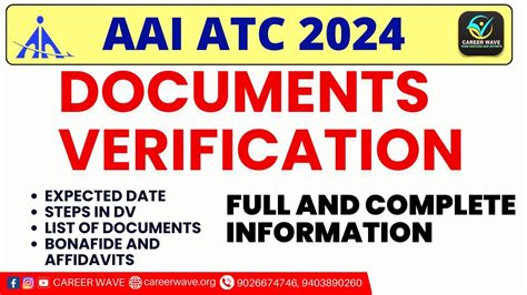 Aai Atc Documents Verification Complete Details Medical Voice