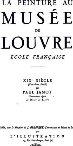 La Peinture Au Mus E Du Louvre Vol Cole Fran Aise Xixe Si Cle