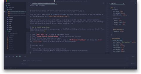 Sublime Text Basics - Installing a theme