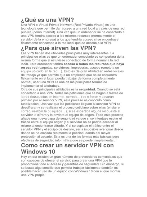 Qué Es Una Vpn Pdf Red Privada Virtual Cortafuegos Informática