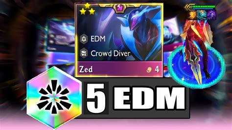 3 STAR ZED 5 EDM LEVEL 9 HIGH ROLL TFT SET 10 GAMEPLAY RANKED