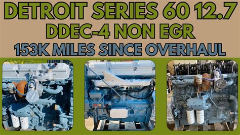 Detroit Series 60 127 Ddec 4 Engine Runs On Stand 153k Miles Youtube