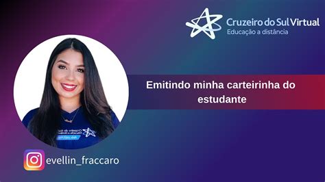 Carteirinha Do Estudante Cruzeiro Do Sul Virtual Youtube