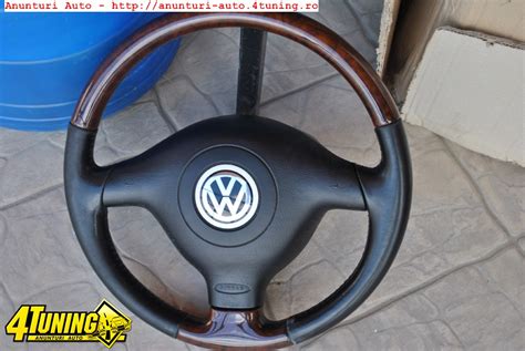 Volan Mahon Lemn Passat B Golf Bora Original Impecabil