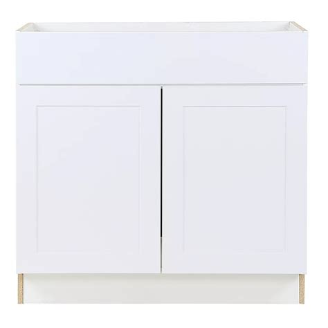 Hampton Bay Edson White 36 Inch W X 34 5 Inch H X 24 5 Inch D Base Cabinet Bs36 The Home Depot