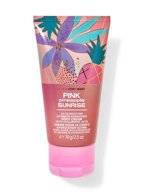 Pink Pineapple Sunrise Travel Size Ultimate Hydration Body Cream Bath