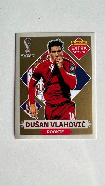 Panini Extra Sticker Dusan Vlahovic GOLD WM Qatar 2022 Kaufen Auf Ricardo