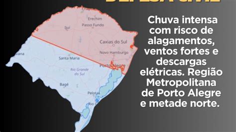 Alerta De Chuva Intensa Com Risco De Alagamentos Ventos Fortes E