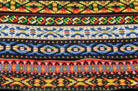 Colorful Native American Indian Headband Fabric Textures Stock Photo