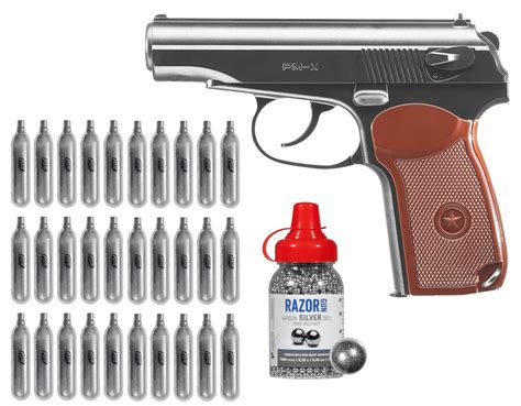 Pistolet Wiatrówka MAKAROV PM X 4 5 mm BB ZESTAW 8 3011