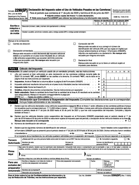 Irs Form 2290 Printable