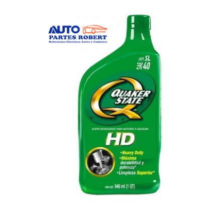 Aceite Quaker State Monogrado Sae Ml Maxima Durabilidad Y