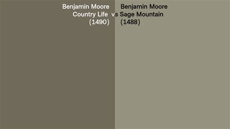 Benjamin Moore Country Life Vs Sage Mountain Side By Side Comparison