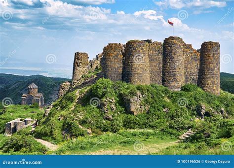 Bella Fortezza Medievale Amberd In Armenia Fotografia Stock Immagine