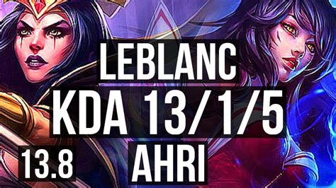 Leblanc Vs Ahri Mid Legendary M Mastery Games