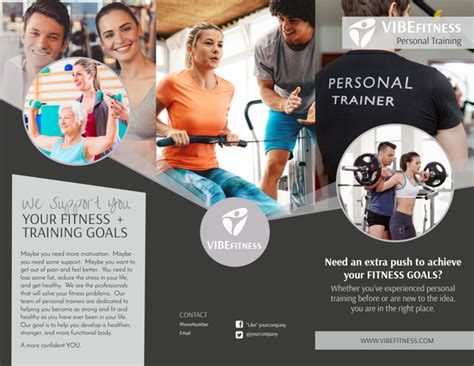 Elite Personal Trainers Tri Fold Brochure Template